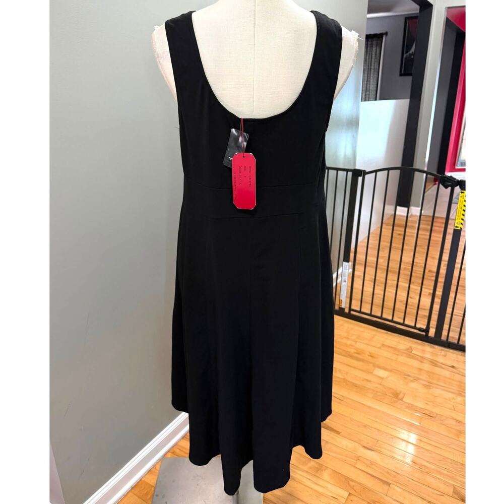 Torrid 3 (3X) TRIPP NYC Black Knit Hi Low Hem Lace Up Tank Dress New Gothic - Picture 3 of 3